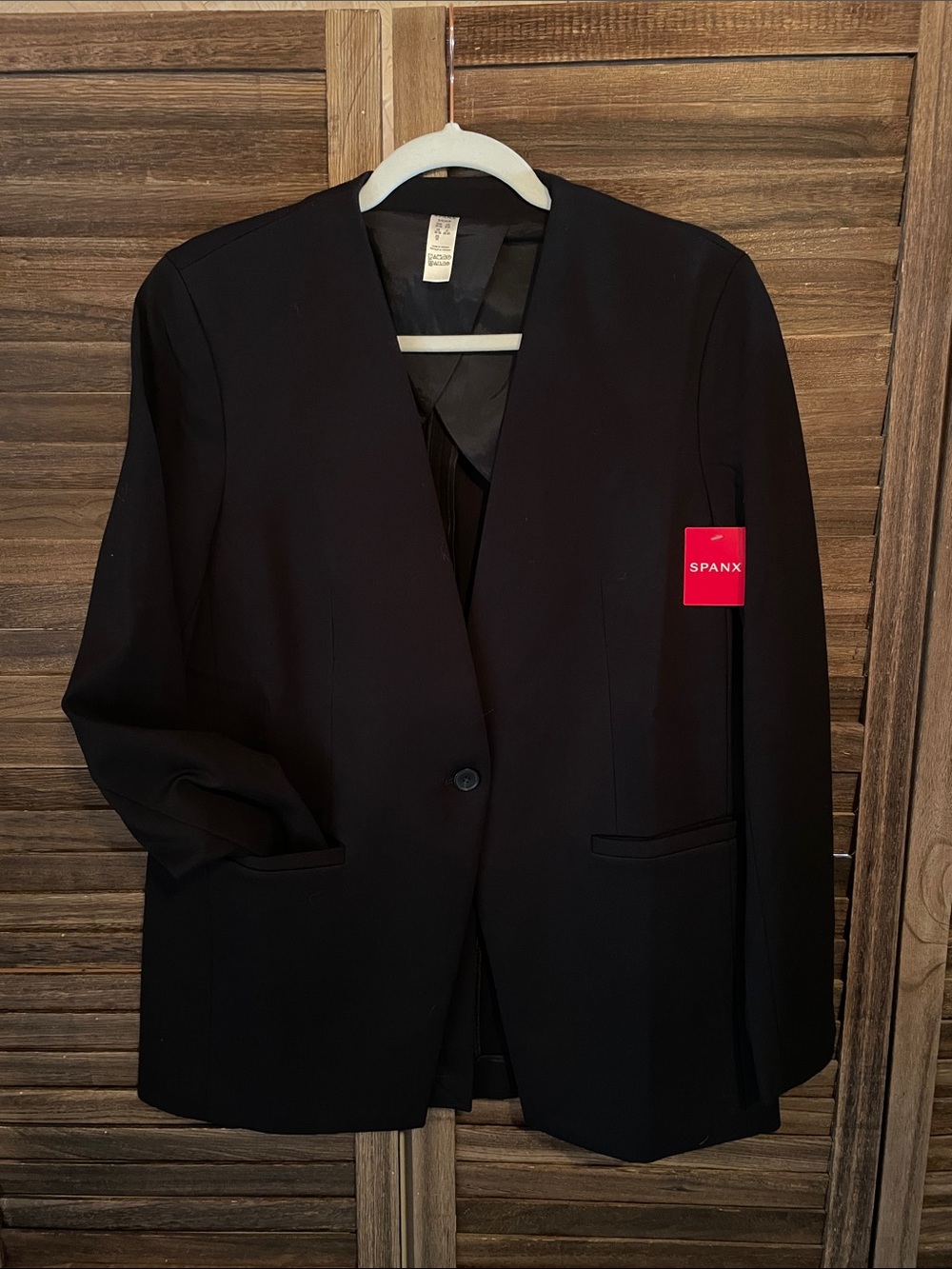 Spanx Black Single-Button Blazer